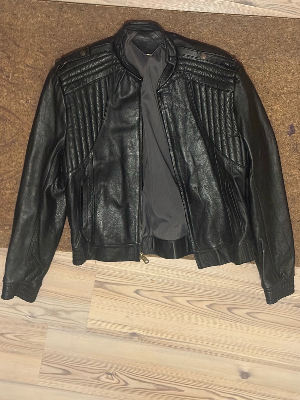 Black Women’s Faux Leather Moto Jacket